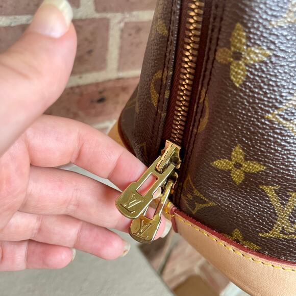 Louis Vuitton Vintage Alma Monogram PM Bag Purse Handbag Hand NEW VACHETTA - Picture 7 of 16